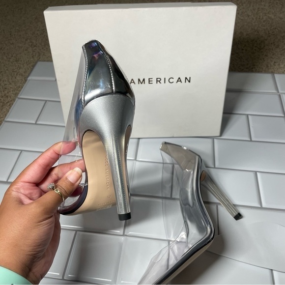 Good American ‘CINDER-F*CKING-RELLA’ Pumps - Glass - Picture 6 of 12